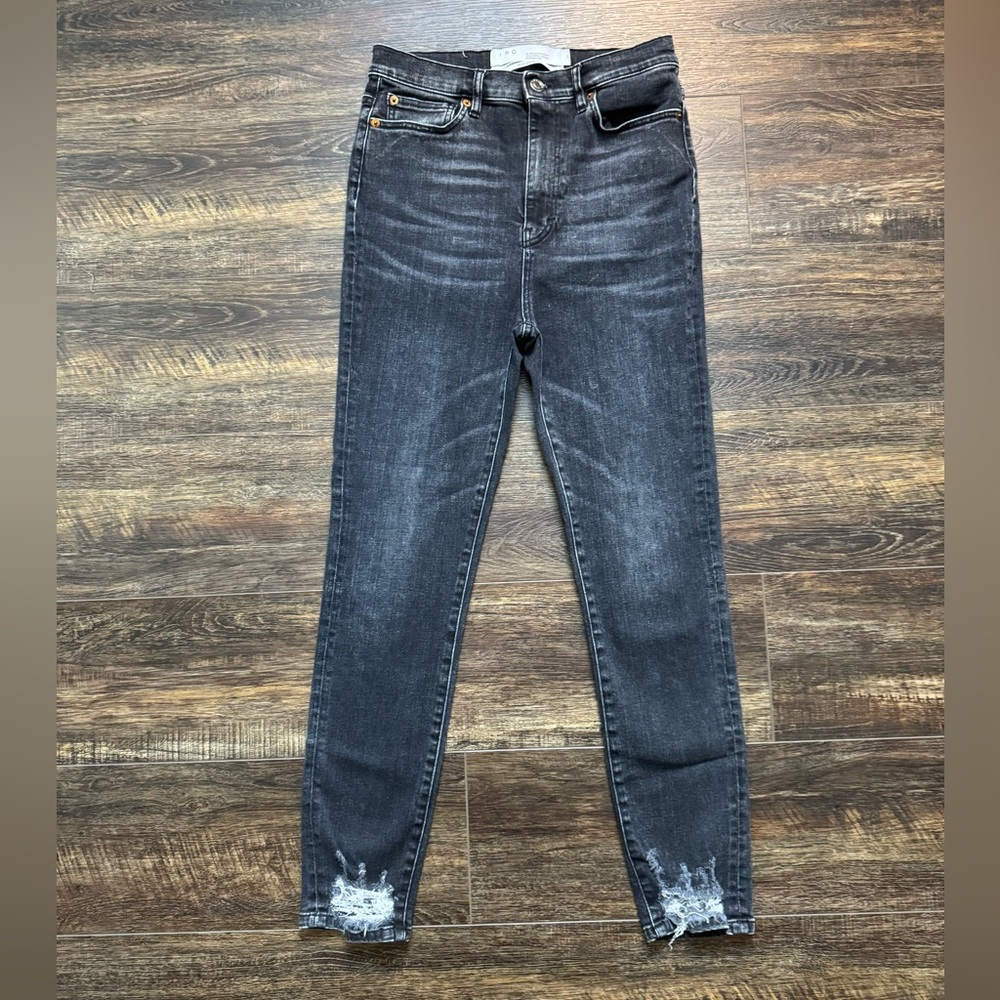 IRO Black Distressed Skinny Jeans 29 - Picture 2 of 6
